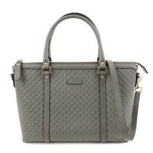 Gucci Margaux Microguccissima Leather Gray Leather Tote Bag Bag